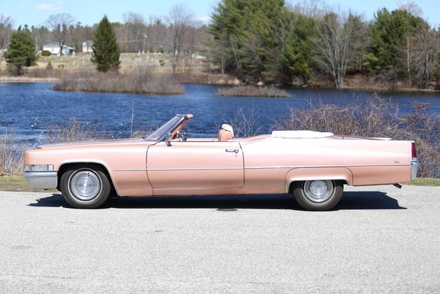 1969 Cadillac DeVille two tone leather pink and white