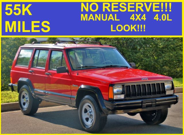 1994 Jeep Cherokee NO RESERVE 55K MANUAL 4X4 SPORT XJ LOOK!!!