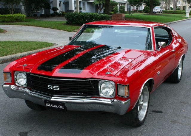 1972 Chevrolet Chevelle SS COUPE - 454 V-8 - A/C - 145 TEST MILES