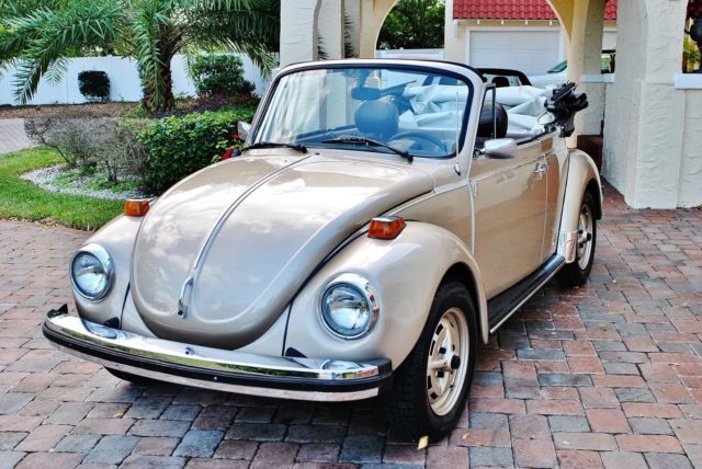 1979 Volkswagen Beetle - Classic Convertible Harvest Gold Deluxe Edition