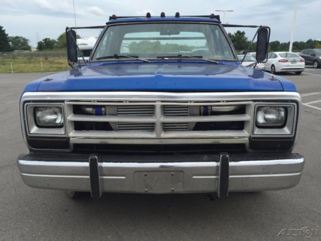 Used 89 Dodge D350 Flatbed Pickup Work Diesel Truck 5 Speed Manual Blue Cheap for sale: photos ...