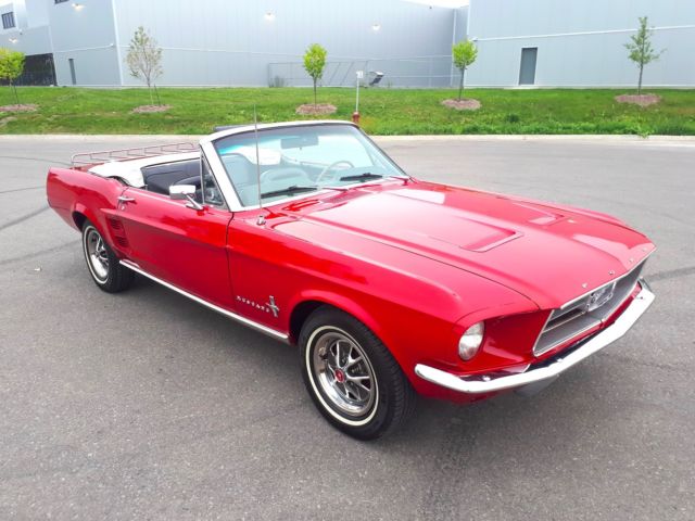 1967 Ford Mustang 289 C Code Power Top/PS Automatic Candy Apple Red