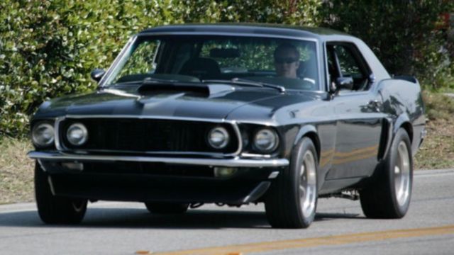 1969 Ford Mustang Black leather and Suede