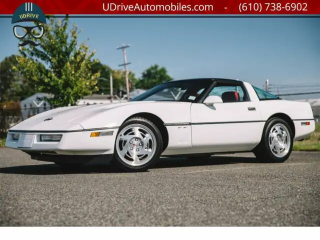 1990 Chevrolet Corvette 3k MIles 1 Owner White over Red Sport Seats