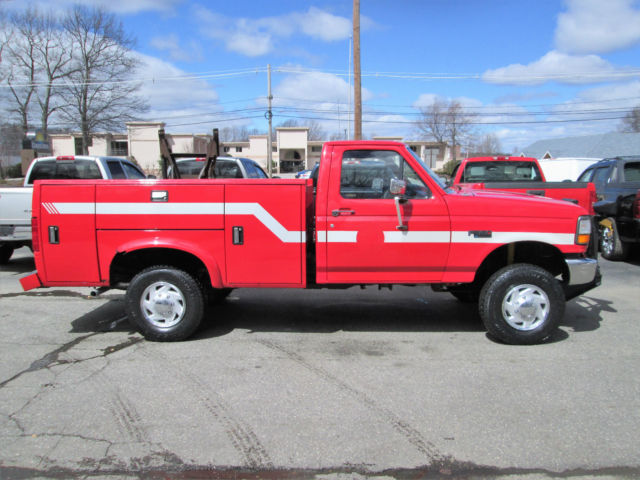 1993 Ford F-350 XL 4x4 Cab Chassis Utility Body Plow