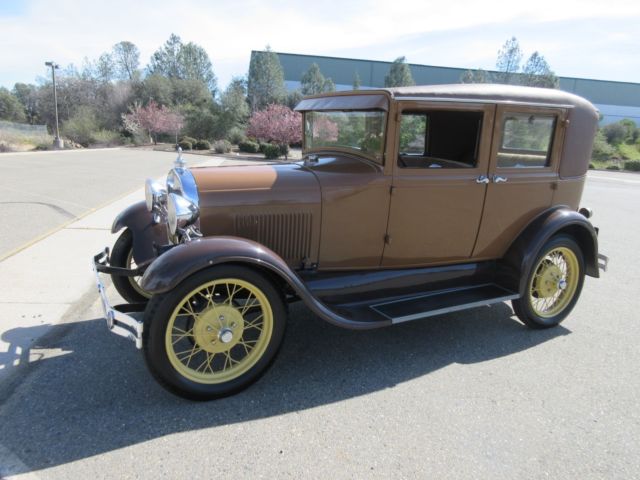 1928 Ford Model A Four Door Leatherback