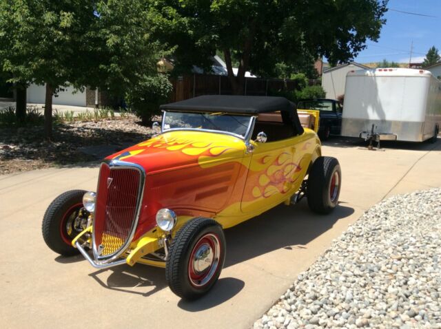 1934 Ford Roadster Flames