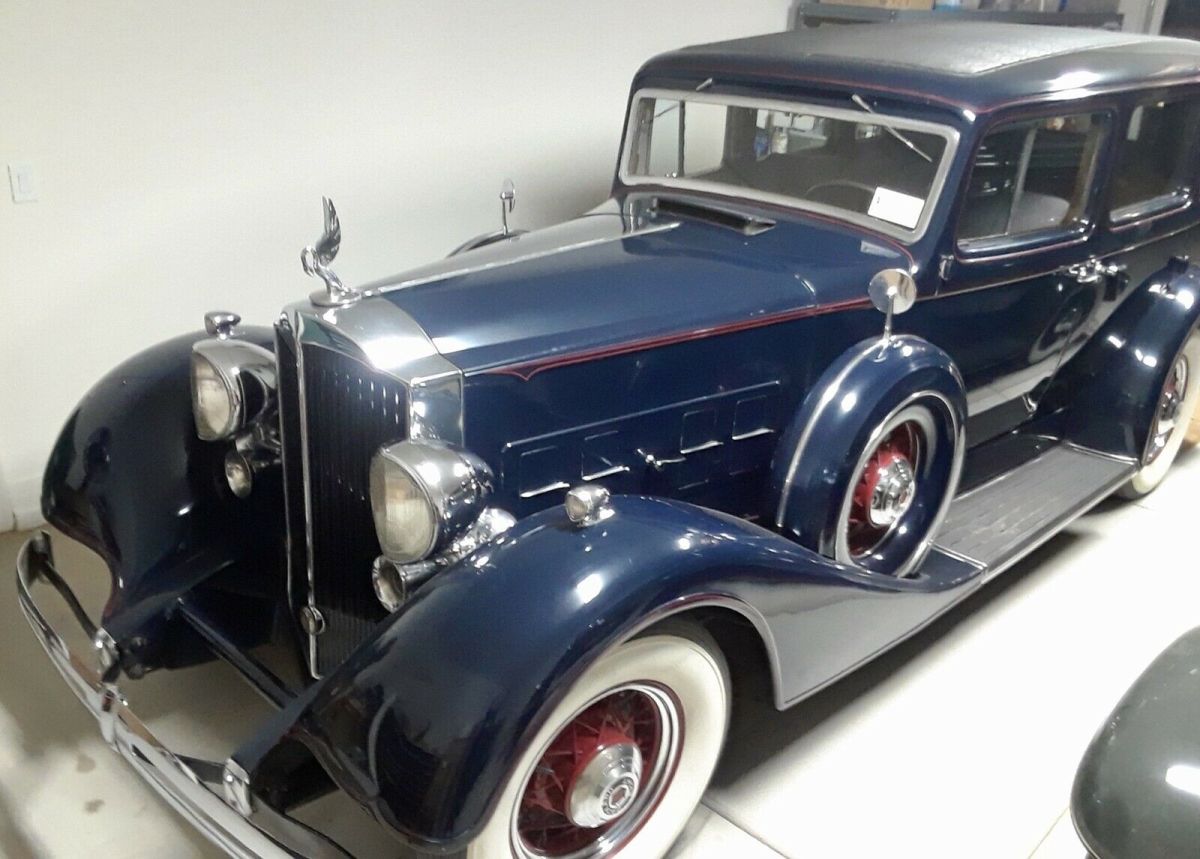 1934 Packard 1100 Super Eight Headlights, Dual Sidemounts