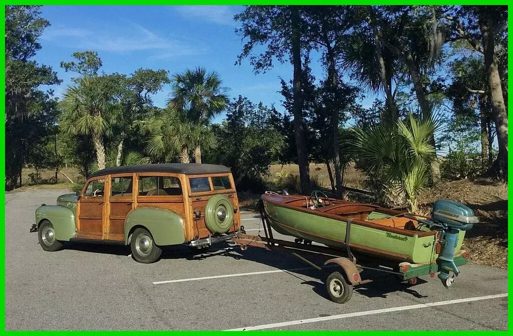 1941 Ford Super Deluxe Station Wagon w/ Matching 1953 Fleetcraft Clipper Boat