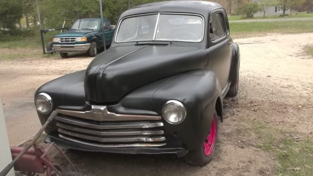 1948 Ford coupe black rat rod