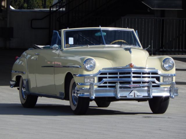 1949 Chrysler Windsor Series Highlander Convertible Fluid Drive Low Mile CA Car