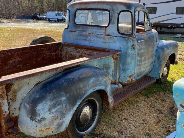 1954 Chevrolet pickup 3100 5 WINDOW blue patina shortbed