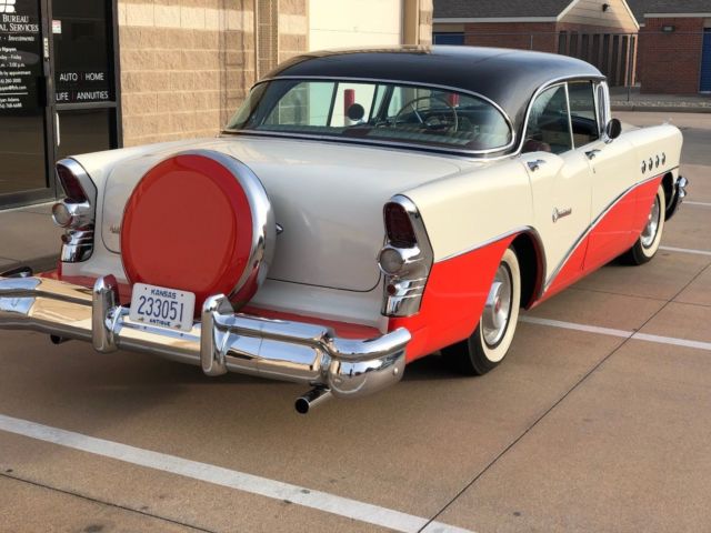 1955 Buick Century Black and White and Red