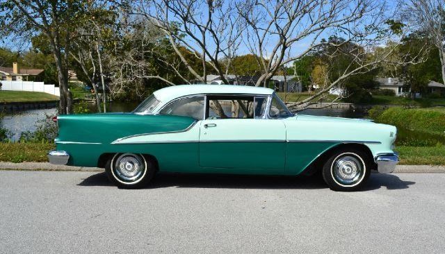 1955 OLDS EIGHTY EIGHT 324 ROCKET V8 AUTOMATIC TRANS GROVE GREEN/ MINT ...