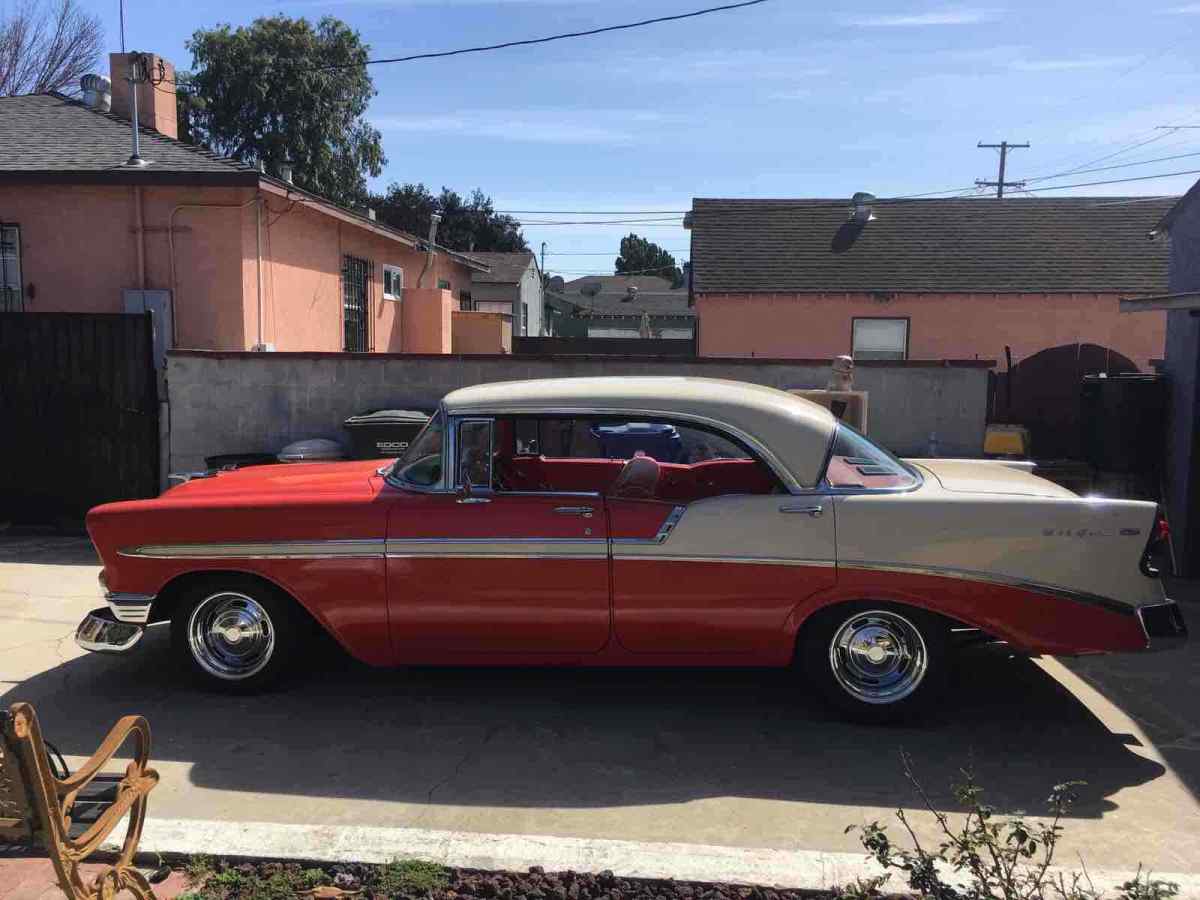 1956 Chevrolet belair India Ivory and matador red