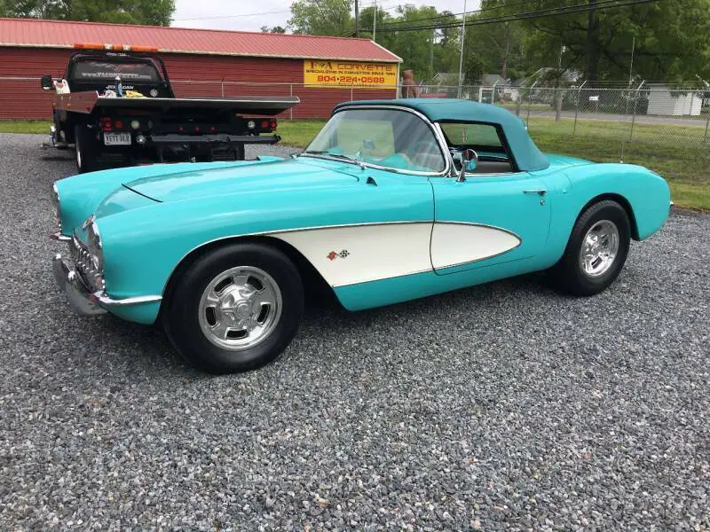 1956 Chevrolet Corvette Fuel Injection 4 Speed Cascade Green