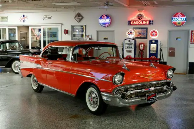 1957 Chevrolet Bel Air/150/210 red  and black