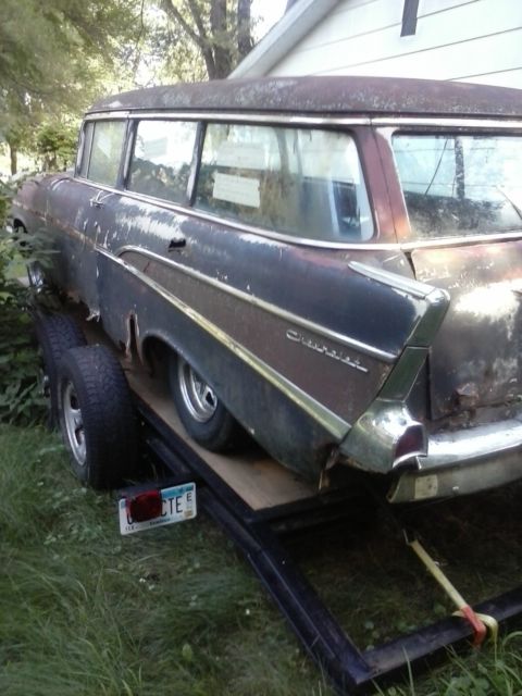 1957 Chevrolet 210 2 Door Station Wagon for Parts or Project Minnesota