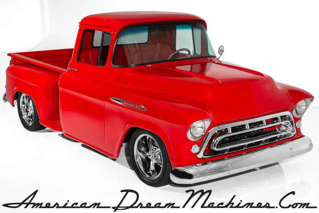 1957 Chevrolet Pickup 3100 Red on Red 427ci Big Block, Automatic, Chrome