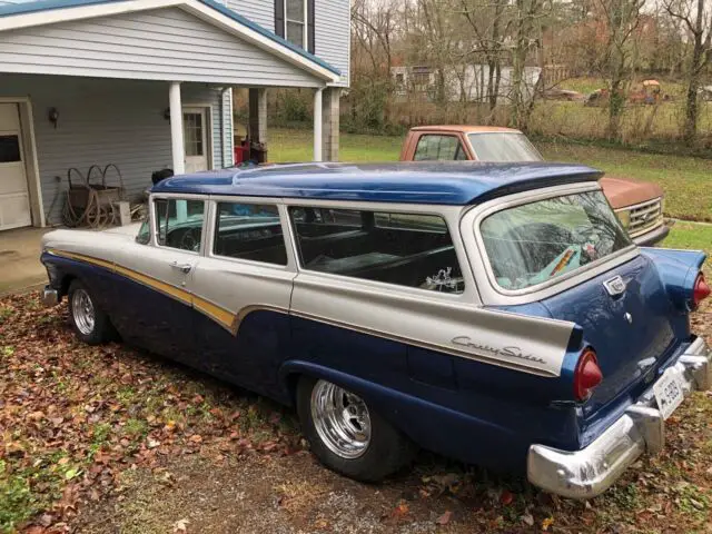 1957 Ford Station Wagon Gold and Chrome