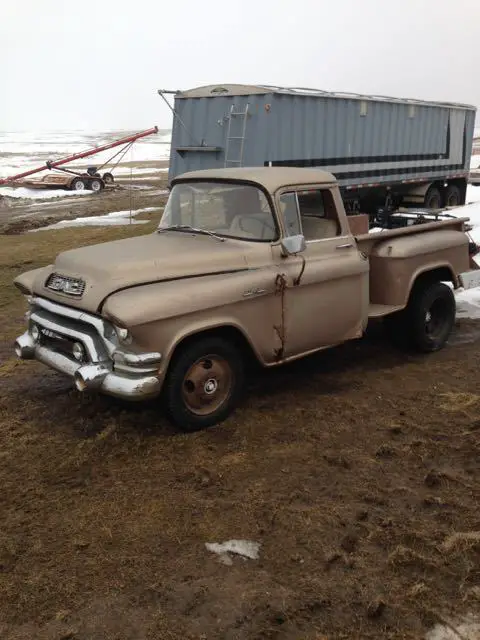 1956 GMC STEP SIDE SHORT BOX 1 TON CHASSIS