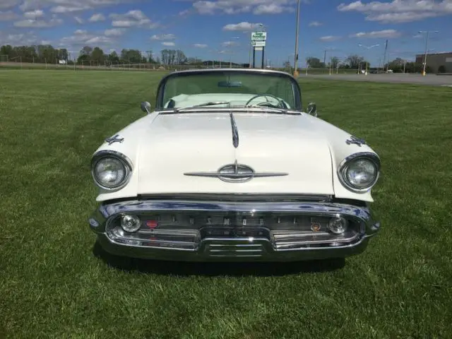 1957 Oldsmobile 98 conv white --