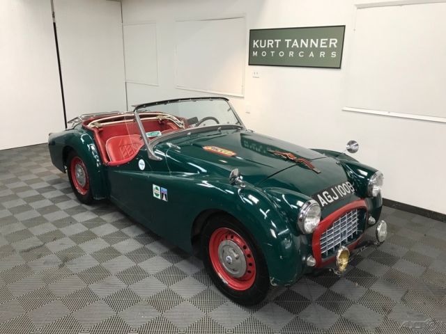 1957 Triumph TR3 SMALL MOUTH. FRONT DISC BRAKES. CHARMING OLD DRIVER.