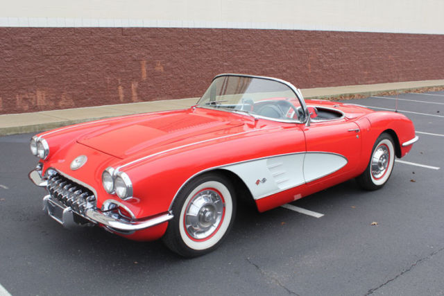 1958 Chevrolet Corvette Red with White coves