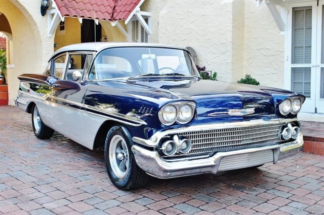 1958 Chevrolet Biscayne Hardtop Powered with 350 V8, Disc Brakes, A/C