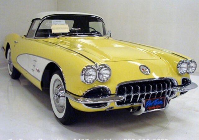 1958 Chevrolet Corvette PanamaÂ YellowÂ paint with White coves