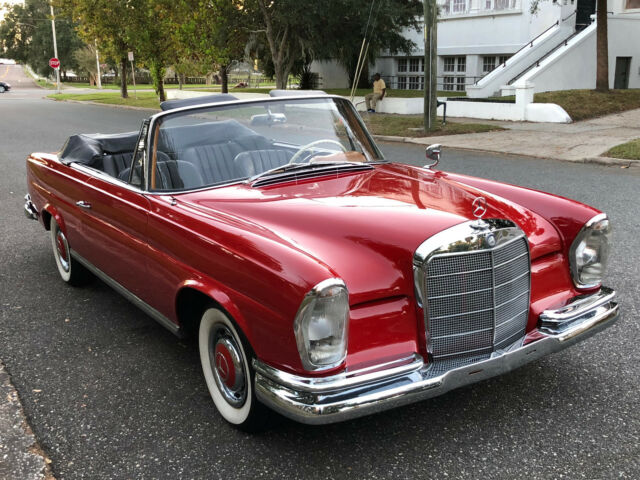 1963 Mercedes-Benz 200-Series 534 Fire Engine red w. Black "safari" seats