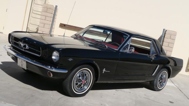 1965 Ford Mustang 289 4 SPEED C CODE! P/S! RAVEN BLACK / RED! CLEAN!