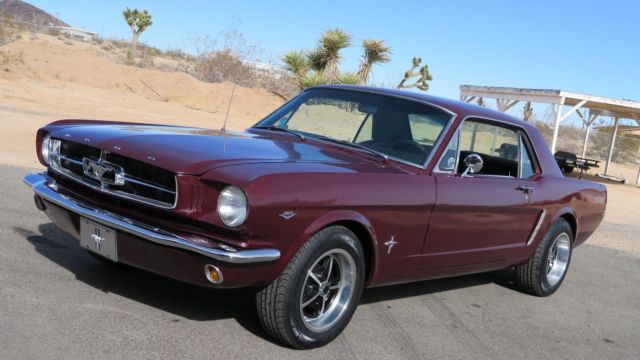 1965 Ford Mustang A CODE 4 SPEED CALIFORNIA CAR VINTAGE BURGUNDY !!!