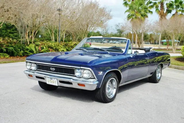 1966 Chevrolet Chevelle SS 396 Convertible Simply Gorgeous! Real 138 Code!