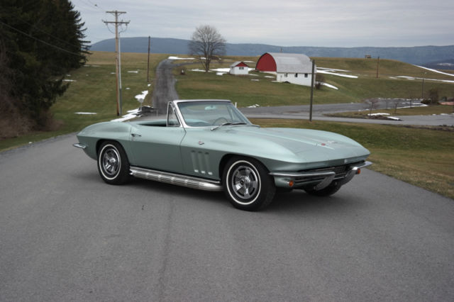 1966 Chevrolet Corvette RareMosportGreen/Green*#sMatch300hp*4spd*KnockOffs