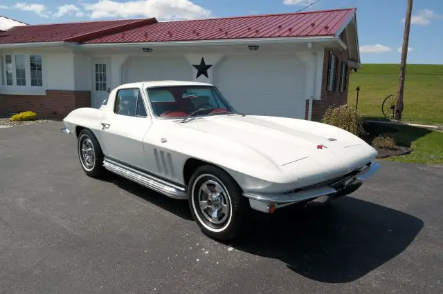 1966 Chevrolet Corvette White/Red Factory A/C