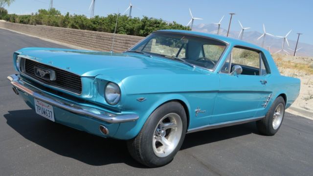 1966 Ford Mustang 289 V8 C CODE! TURQUOISE METALLIC, CLEAN CAR!