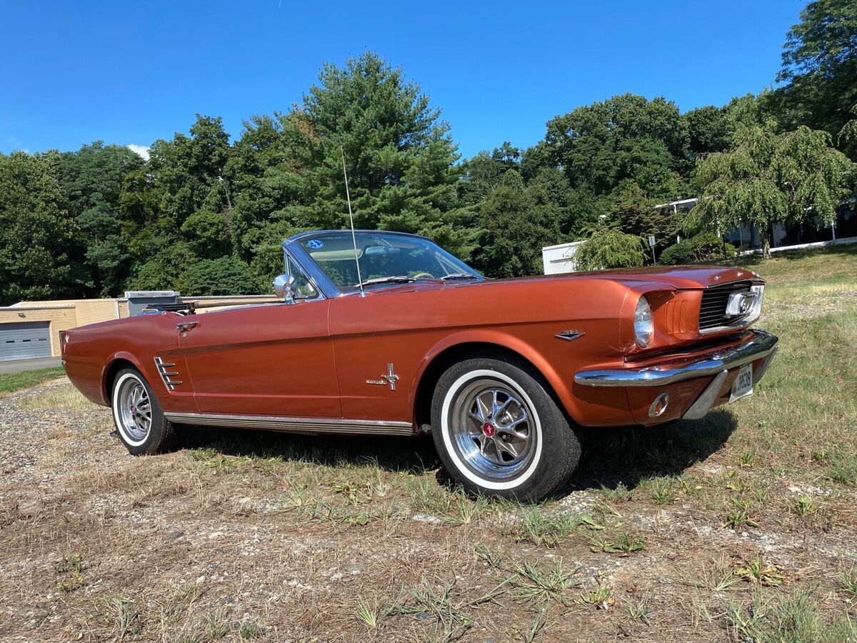 1966 Ford Mustang convertible ember glo with parchment with ember glo trim