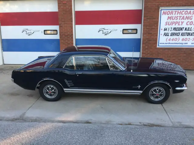 1966 Ford Mustang Blue with Blue white  GT Stripe Excelent restored