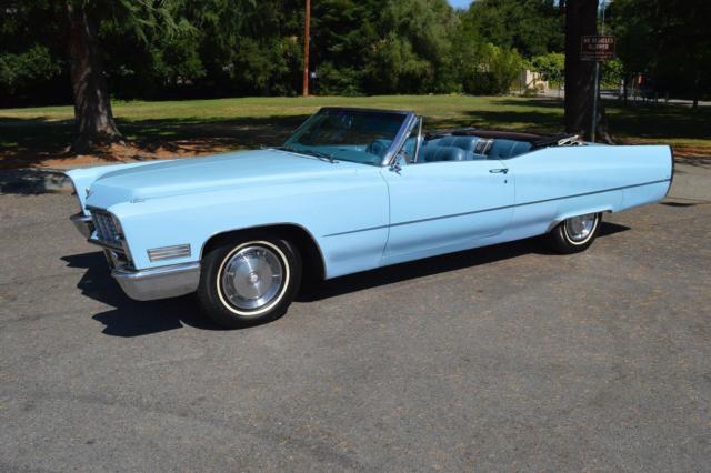 1967 Cadillac Deville Convertible Venetian Blue Gorgeous AC Car Runs Great