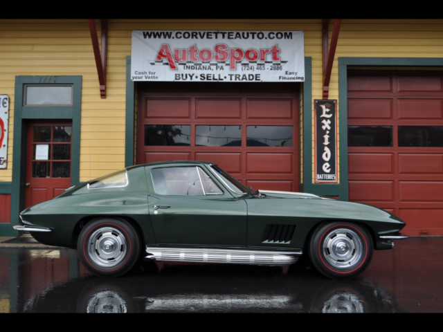 1967 Chevrolet Corvette Goodwood Green Tan 427ci 390hp 4sp Big Block!