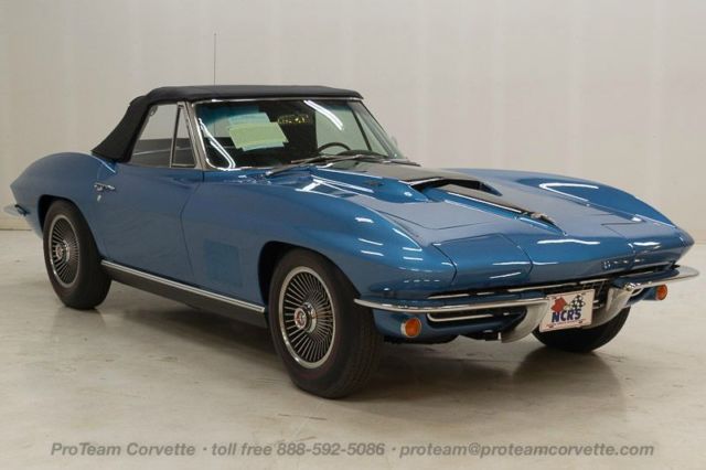 1967 Chevrolet Corvette Marina Blue Convertible, 427-390HP, 40k Actual Mi