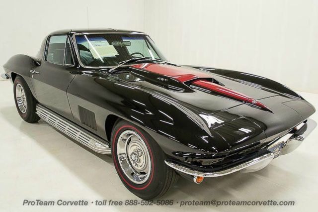 1967 Chevrolet Corvette Tuxedo Black Coupe, 427-390HP, Factory Air