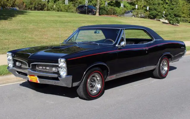 1967 Pontiac GTO Matching Numbers, Documented,  Black on Black Coup