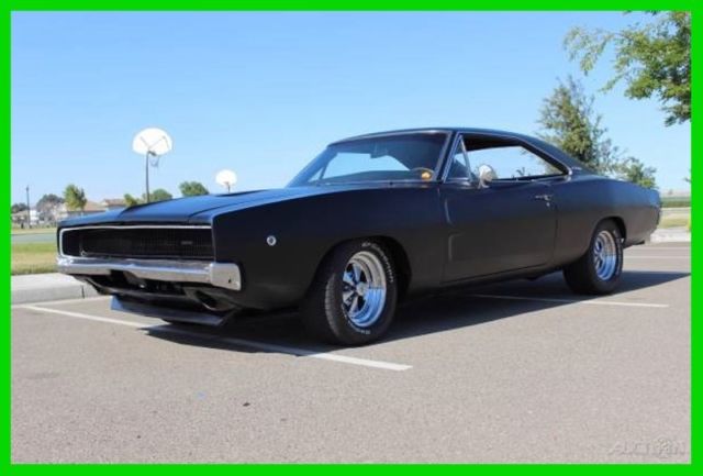 1968 Dodge Charger BIG, BAD, BLACK STREET BRUISER! 500 MILES ON FRESH