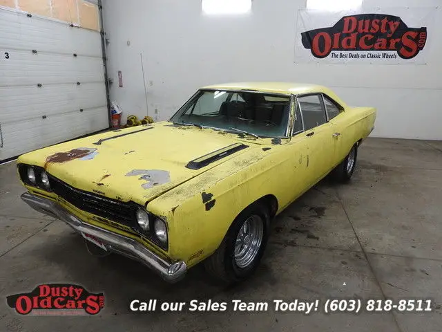 1968 Plymouth Road Runner Runs Drives Body Inter Fair 400V8 Auto Project Car