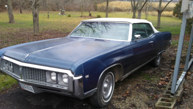 1969 Buick Electra Blue with white top