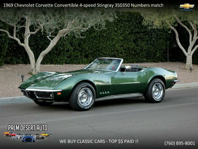 1969 Chevrolet Corvette Convertible 4-speed Stingray 350/350 Numbers match