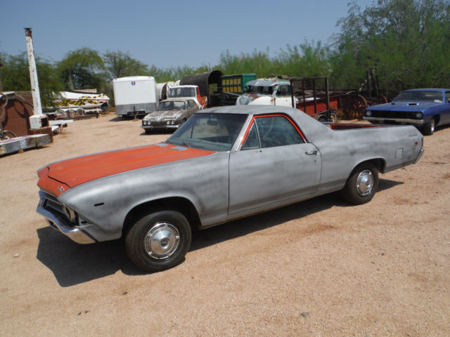 1969 Chevrolet El Camino Real Deal SS396 Factory Hugger Orange Soild AZ Car