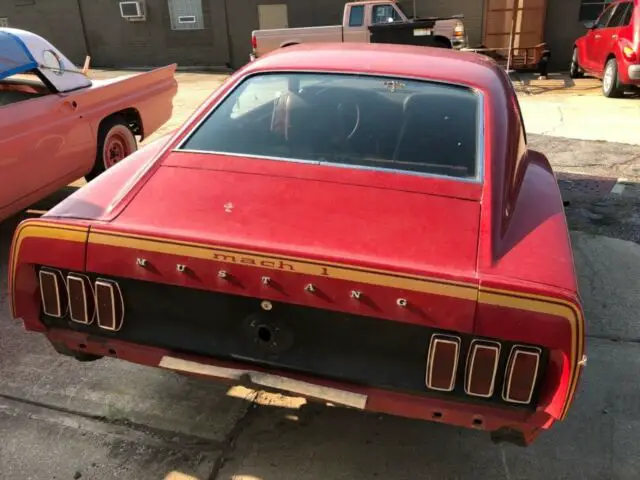 1969 Ford Mustang Candy apple red red interior power steering disc b